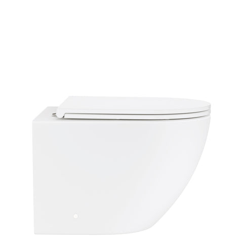 Fienza Koko Tornado Wall Hung Toilet Suite w/ Slim Seat (P Trap) Geberit Sigma Cistern (No Button) Gloss White K2376W-GE-2