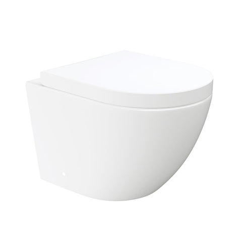 Fienza Koko Wall Hung Rimless Toilet Pan Only Gloss White K2376-PAN3