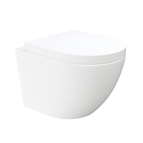 Fienza Koko Tornado Wall Hung Toilet Suite w/ Geberit Kappa Under Counter Cistern (No Button) Gloss White K2376W-GK