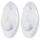 Fienza Isabella Wall Hung Twin Stall Urinal Kit w/ Zip Flushmaster Gloss White K3040Z-2