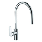 Argent Mirra Gooseneck Kitchen Mixer Pull Out Aerator Chrome KM422229