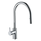 Argent Grace Gooseneck Kitchen Mixer Pull Out Aerator Chrome KM422889