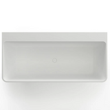 Kaskade Pure Rectangular Freestanding Stone Bath 1600mm Matte White KR01-1600