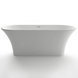 Kaskade Pure Freestanding Oval Stone Bath 1821mm Matte White KR02-1821