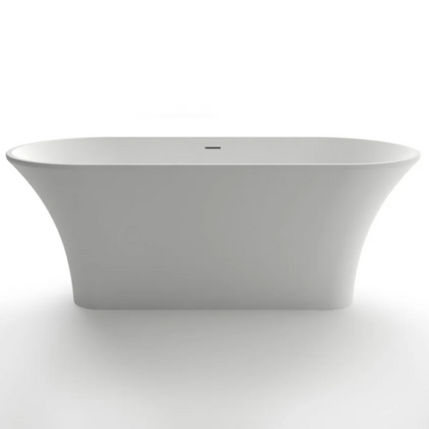 Kaskade Pure Freestanding Oval Stone Bath 1821mm Matte White KR02-1821