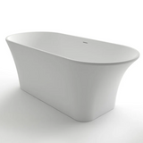 Kaskade Pure Freestanding Oval Stone Bath 1821mm Matte White KR02-1821