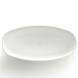 Kaskade Pure Freestanding Oval Stone Bath 1800mm Matte White KR03-1800