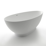 Kaskade Pure Freestanding Egg Stone Bath 1800mm Matte White KR04-1800