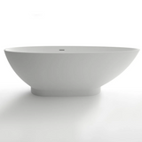 Kaskade Pure Freestanding Egg Stone Bath 1800mm Matte White KR04-1800