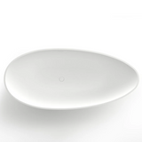 Kaskade Pure Freestanding Egg Stone Bath 1800mm Matte White KR04-1800