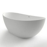 Kaskade Pure Freestanding Oval Stone Bath 1800mm Matte White KR05-1800