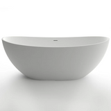 Kaskade Pure Freestanding Oval Stone Bath 1800mm Matte White KR05-1800