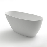 Kaskade Pure Freestanding Oval Stone Bath 1650mm Matte White KR06-1650