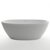 Kaskade Pure Freestanding Oval Stone Bath 1685mm Matte White KR07-1685
