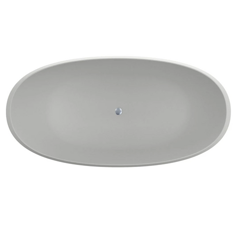 Kaskade Pure Freestanding Oval Stone Bath 1685mm Matte White KR07-1685