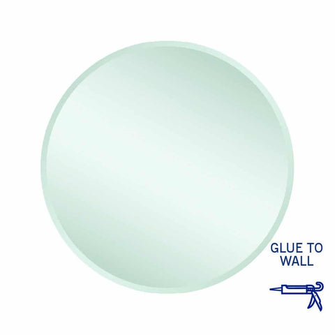 Thermogroup Kent 18mm Bevel Round Mirror - 700mm dia Glue-to-Wall KR7070GT