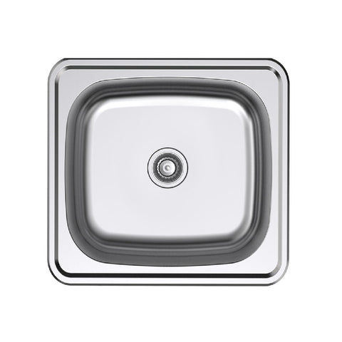 Argent Format Laundry Sink 390mm (Suds Rinse Bypass & 2 Taphole) Stainless Steel KS4035102