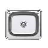 Argent Format Laundry Sink 610 (Suds Rinse Bypass & 2 Taphole) Stainless Steel KS4061102