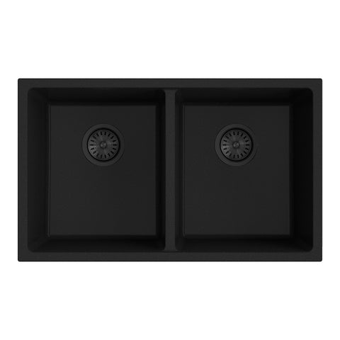 Argent Grace Sink Double Bowl 760x460mm Matte Black KS5076230MB