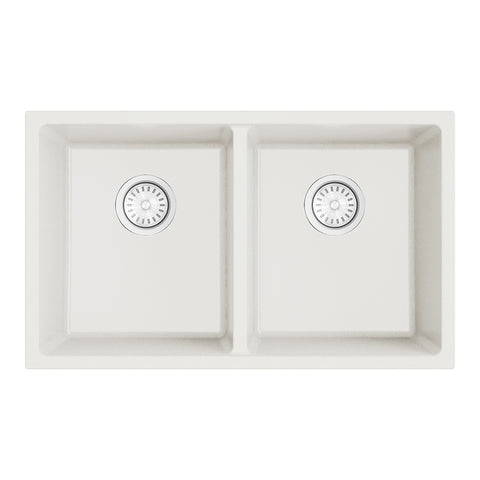 Argent Grace Sink Double Bowl 760x460mm White KS5076230WH