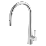 Abey Gooseneck Kitchen Mixer Pullout Brushed Stainless Steel KTA014-BR