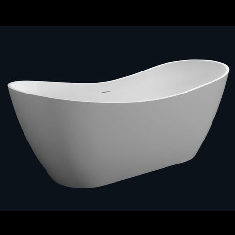 Kaskade Pure Vicky Freestanding Oval Stone Bath 1700mm Matte White VX49-1700-NIK8647NA