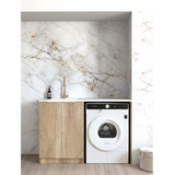 Otti Byron/Bondi Laundry Cabinet 1300mm Natural Oak / Cloudy Carrara Top LA-1300-BYN-CA