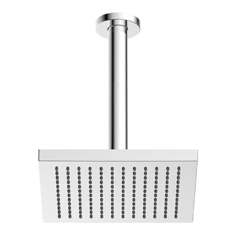 Abey Gareth Asthon Shower Square 200mm with 200mm Ceiling Dropper Chrome LDA02