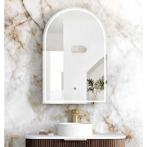 Otti Led Archie Shaving Cabinet 900x600mm Premium Edition Sable Walnut LED-ARSV9060SW-VP