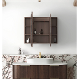 Otti Led Bondi Shaving Cabinet 1200x750mm Premium Edition Sable Walnut LED-BOSV1275SW-VP