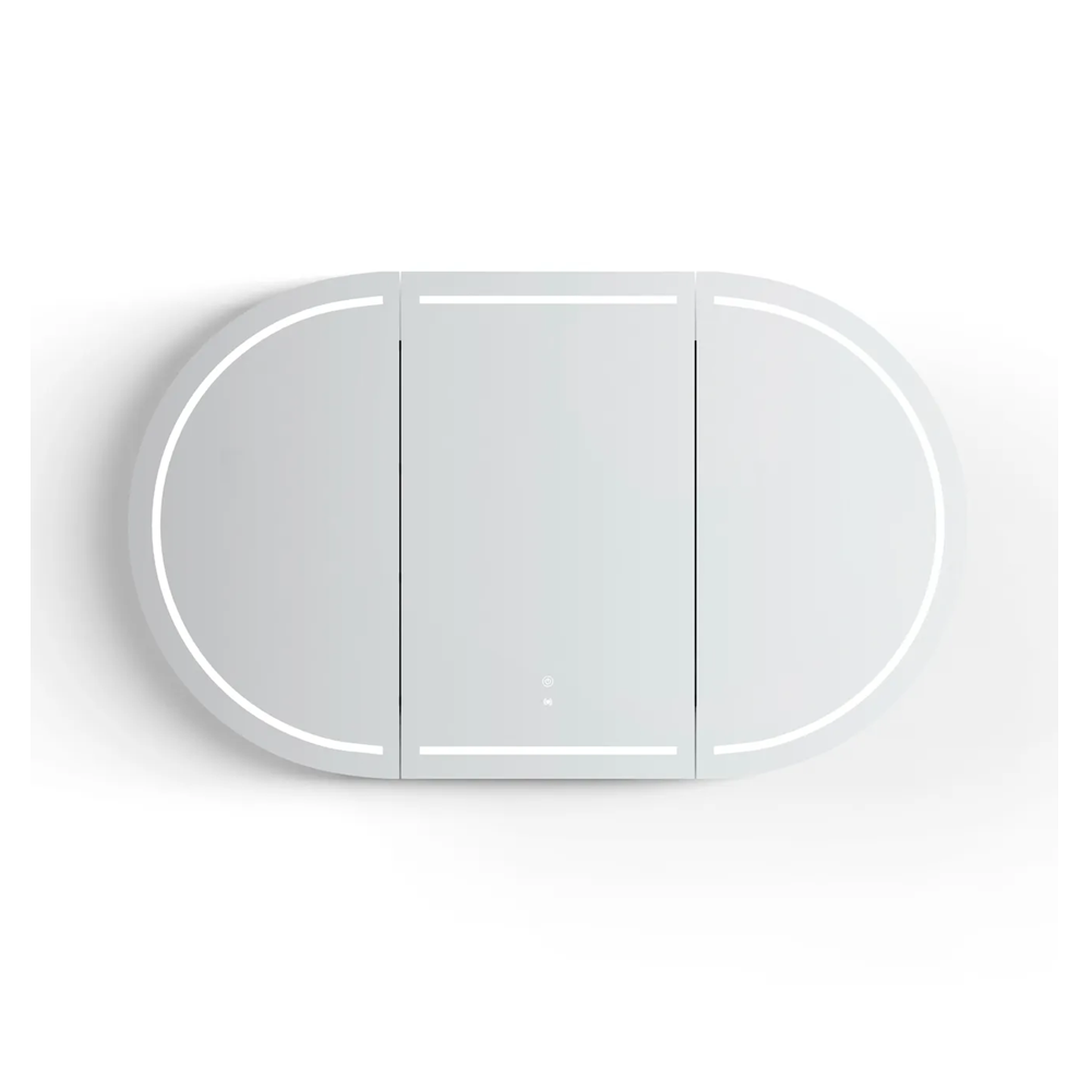 Otti Led Bondi Shaving Cabinet 1500x900mm Premium Edition Sable Walnut LED-BOSV1590SW-VP