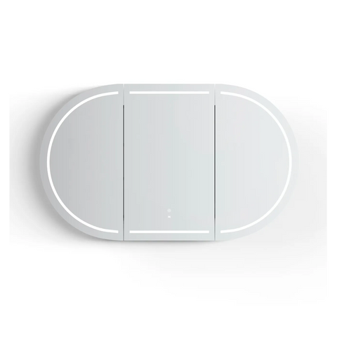 Otti Led Bondi Shaving Cabinet 1500x900mm Premium Edition Sable Walnut LED-BOSV1590SW-VP