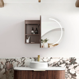 Otti Led Bondi Shaving Cabinet 900x600mm Premium Edition Sable Walnut LED-BOSV9060SW-VP