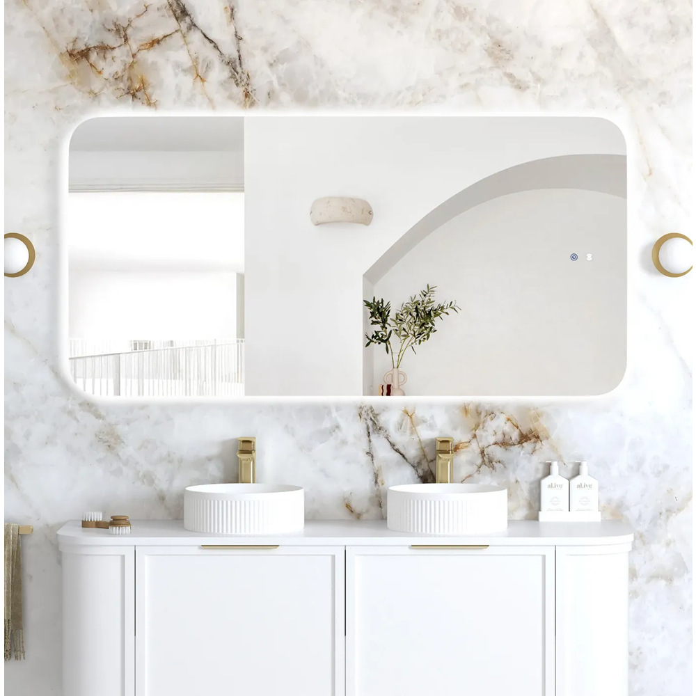 Otti Newport Frameless Back Lit Tuffi Led Mirror 1500x750mm LED-SQ1575N