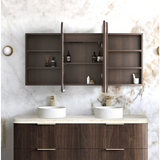 Otti Led Newport Shaving Cabinet 1500x750mm Premium Edition Sable Walnut LED-SSQ1575SW-VP