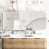 Otti Led Newport Shaving Cabinet 1800x750mm Premium Edition Natural Oak LED-SSQ1875N-VP