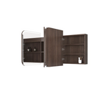 Otti Led Newport Shaving Cabinet 1800x750mm Premium Edition Sable Walnut LED-SSQ1875SW-VP