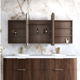 Otti Led Newport Shaving Cabinet 1800x750mm Premium Edition Sable Walnut LED-SSQ1875SW-VP