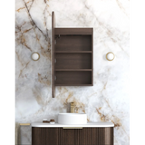 Otti Led Newport Shaving Cabinet 900x450mm Premium Edition Sable Walnut LED-SSQ9045SW-VP