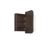 Otti Led Newport Shaving Cabinet 900x750mm Premium Edition Sable Walnut LED-SSQ9075SW-VP
