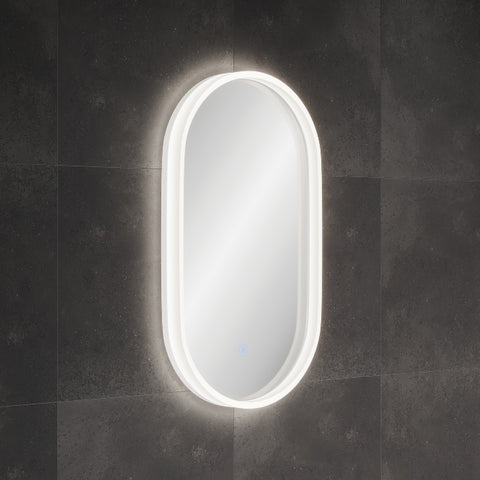 Fienza Sansa Pill Led Acrylic Edge Mirror w/ Touch Sensor & Demister 940x535x70mm LED05-P9453