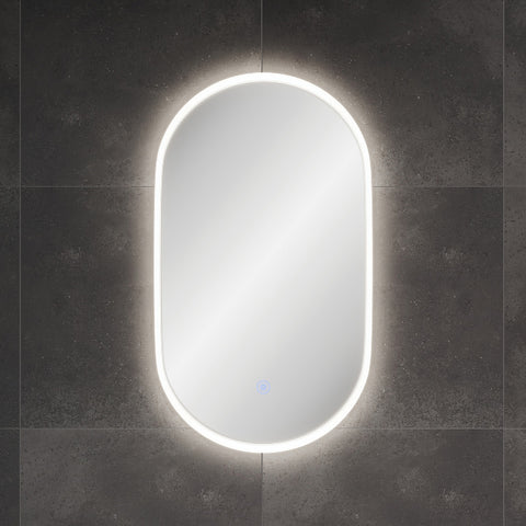 Fienza Sansa Pill Led Acrylic Edge Mirror w/ Touch Sensor & Demister 940x535x70mm LED05-P9453