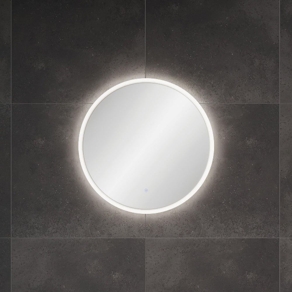Fienza Sansa Led Round Acrylic Edge Mirror w/ Touch Sensor & Demister 600mm LED05-R60