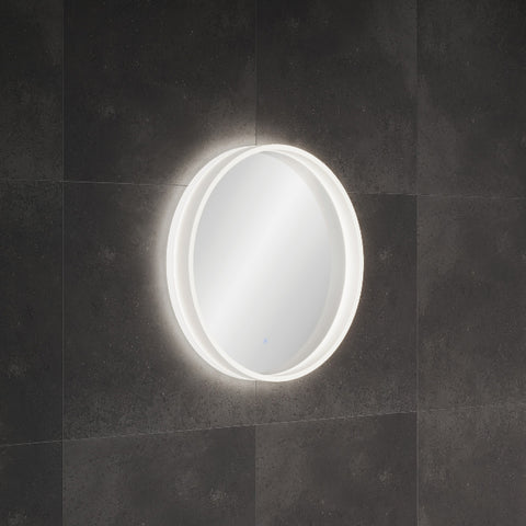 Fienza Sansa Led Round Acrylic Edge Mirror w/ Touch Sensor & Demister 600mm LED05-R60