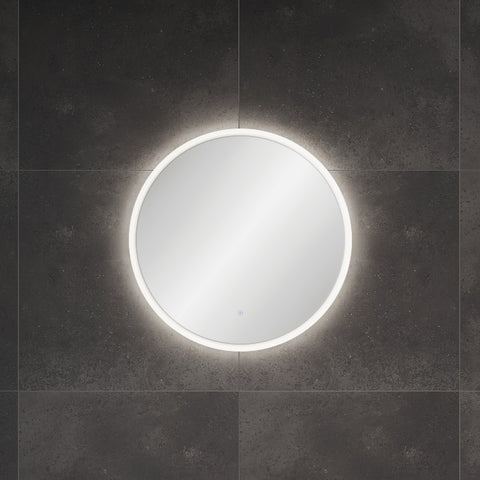 Fienza Sansa Led Round Acrylic Edge Mirror w/ Touch Sensor & Demister 600mm LED05-R60