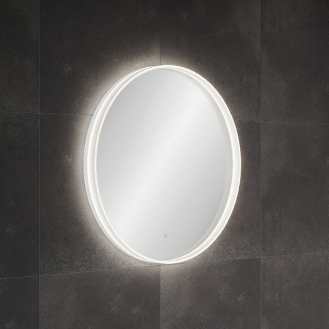 Fienza Sansa Led Round Acrylic Edge Mirror w/ Touch Sensor & Demister 800mm LED05-R80