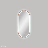 Fienza Empire Led Framed Pill Shaped Mirror 450x900mm Brushed Copper LED4590FPCO