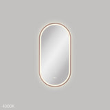 Fienza Empire Led Framed Pill Shaped Mirror 450x900mm Brushed Copper LED4590FPCO