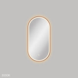 Fienza Empire Led Framed Pill Shaped Mirror 450x900mm Brushed Copper LED4590FPCO