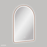 Fienza Valentina Led Framed Arched Mirror 600x900mm Brushed Copper LED6090FACO